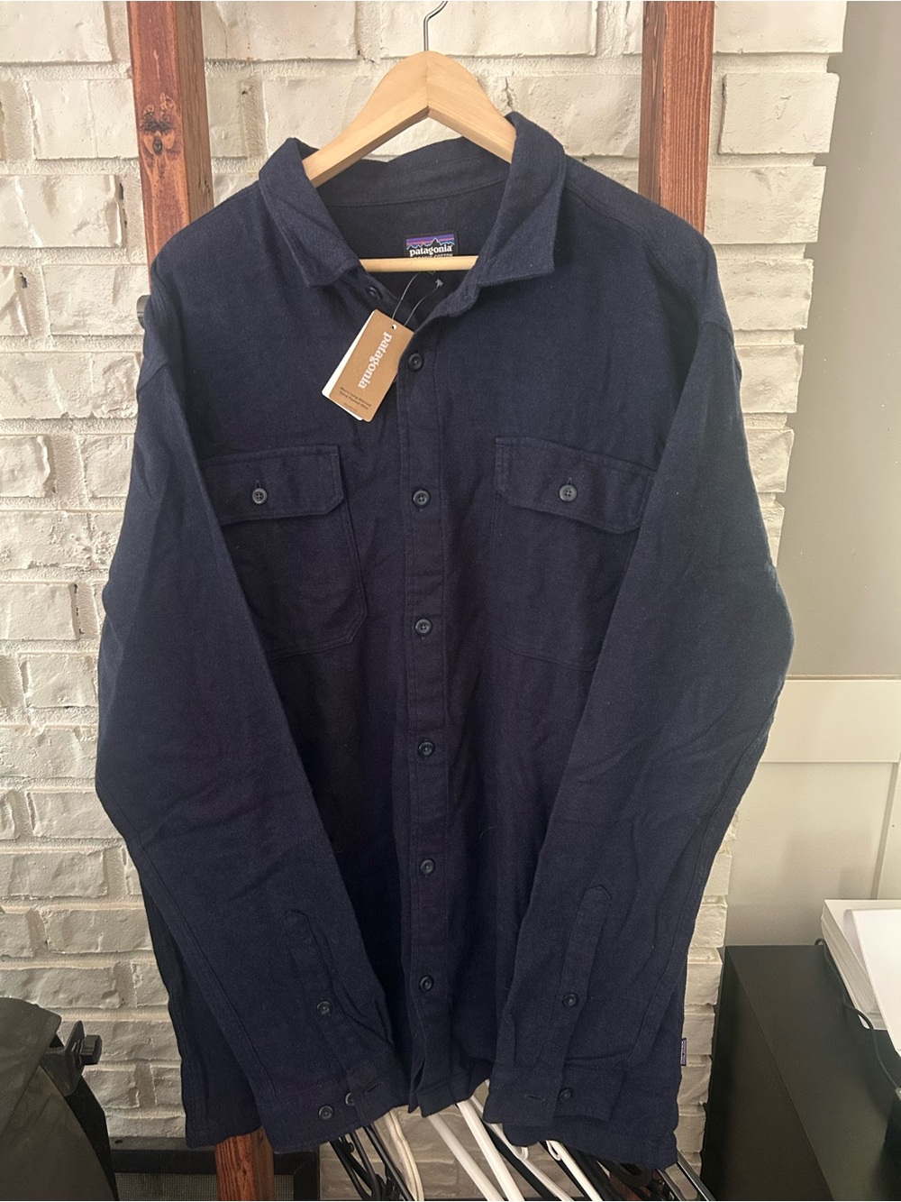 Patagonia Men's Long-Sleeved Fjord Flannel Shirt Size XXL